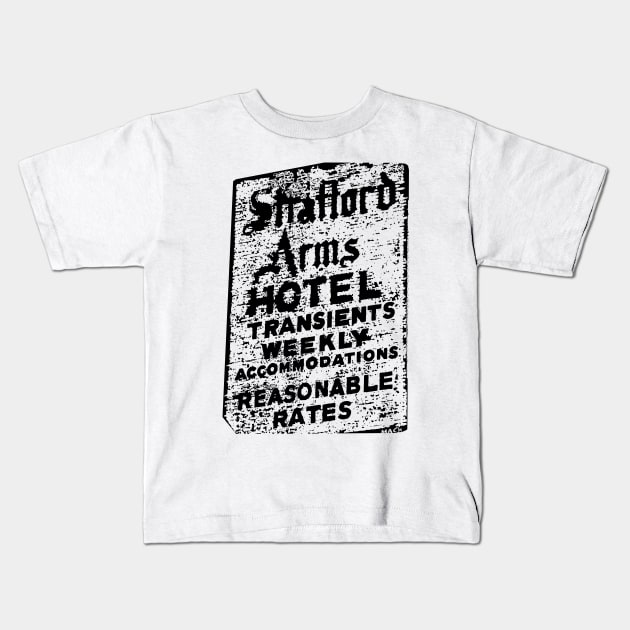 Stratford Arms Hotel Kids T-Shirt by PortlandDave